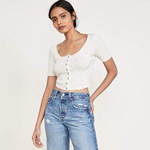 Free People Women's Little Cutie Cardi Ivory XS